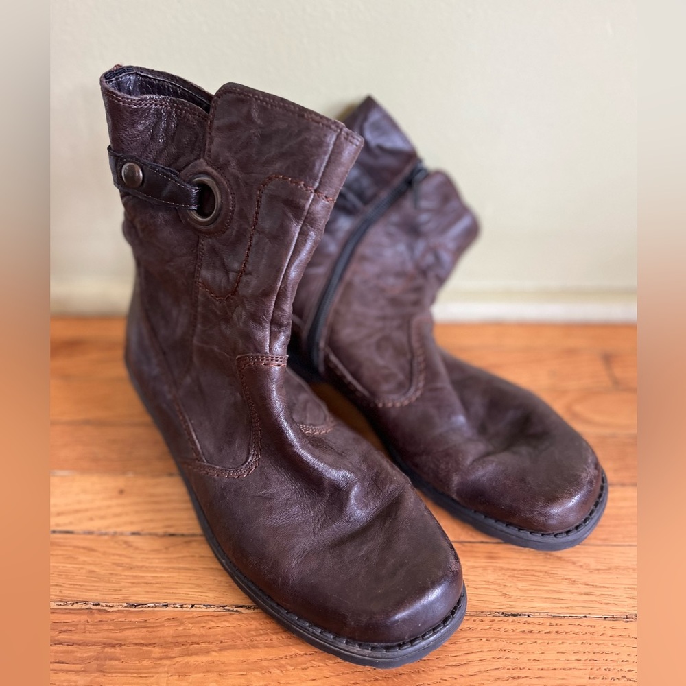 Rieker brown leather boots, EU size 38